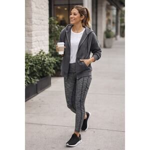 Victoria Sport Knockout Leggings XL Gray Space Dye High Rise Pocket